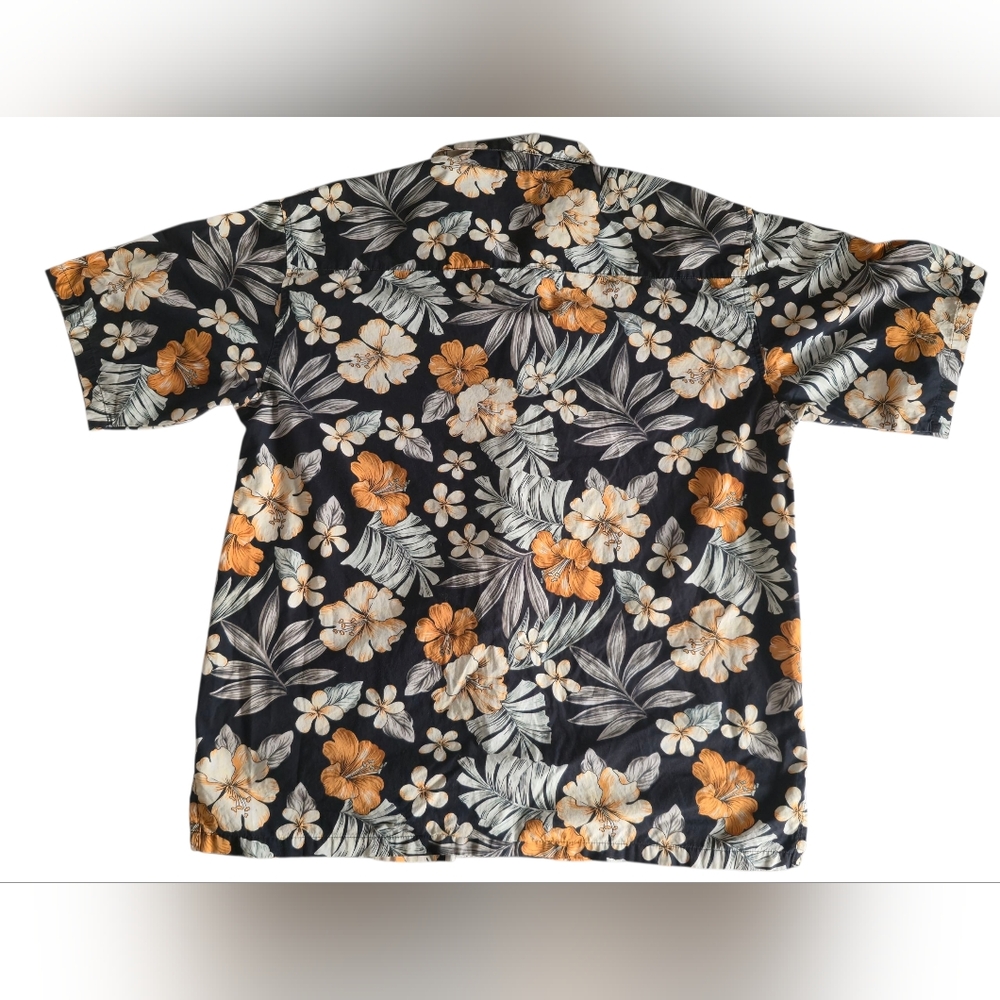 Vintage Ocean Pacific OP Floral Hawaiian Shirt Mens L Button Front Resort - Picture 7 of 7